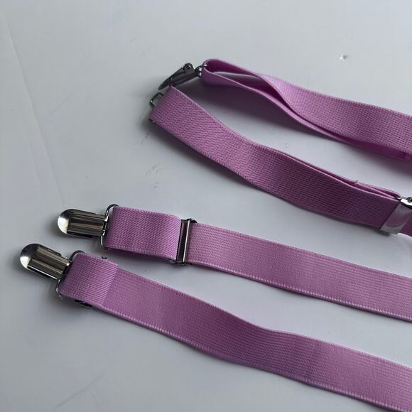 Pink adjustable suspenders - Picture 3 of 5